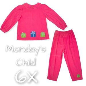 Monday's Child Girls Pink 3D Gifts Winter Christmas Holiday Matching Outfit 6